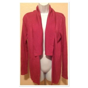 Chico's Pink Ribbed Cardigan Sweater Size 1 (8/10)